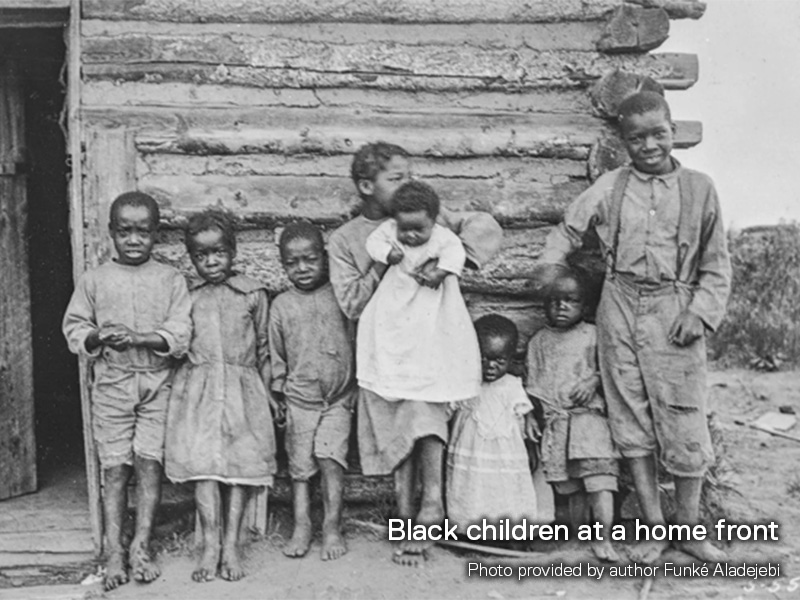 Black Children at a Homefront
